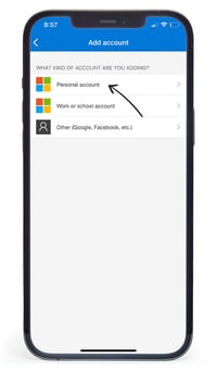 220309-Microsoft Authenticator App-add account-personal-iPhone