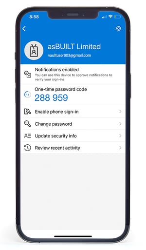 220309-Microsoft Authenticator App-home screen-iPhone