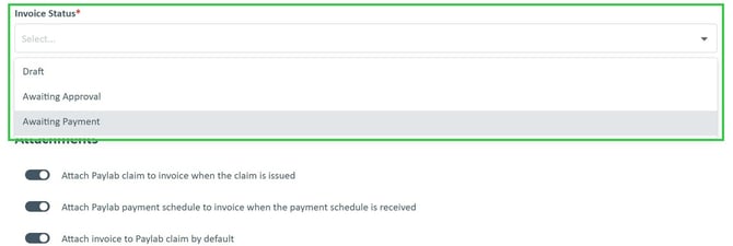 Step 9. Xero Invoice Status setting