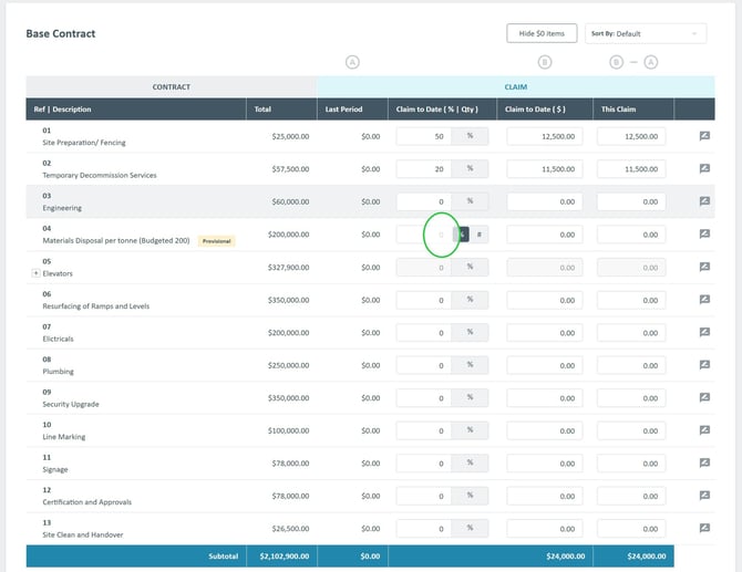 Step 3. Enter Claim Amount