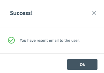 Resend Invite success