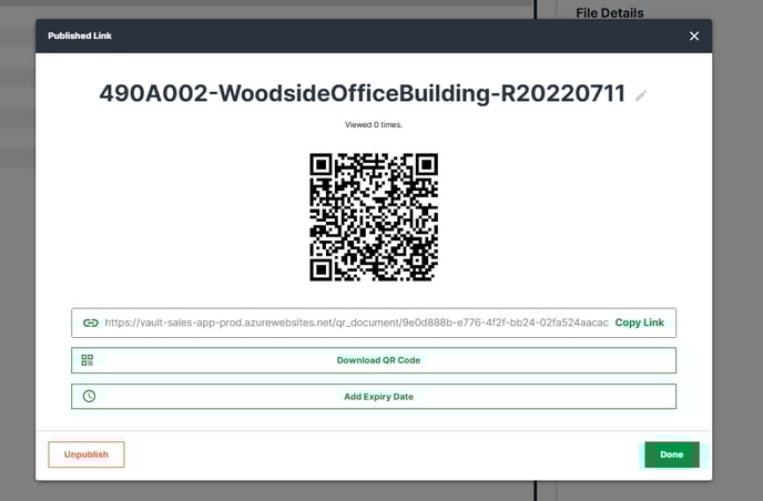 11. Publish Link 2 QR Code Vault_File Manager_2