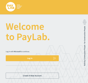 PayLab Create new account window