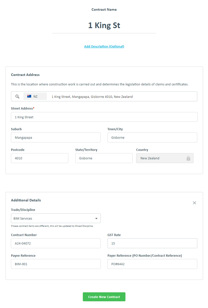 240916 - PAYLAB - Creating a Contract - Contract details