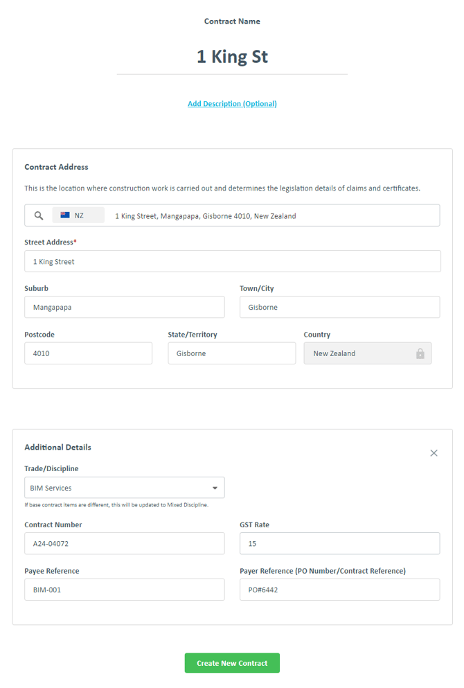 240916 - PAYLAB - Creating a Contract - Contract details