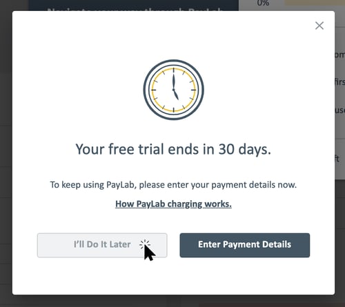 PayLab Sign-up-Add credit details