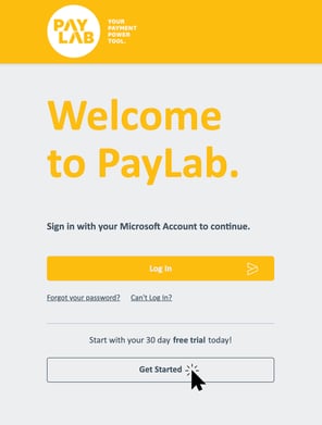 PayLab Sign-up-Get Started